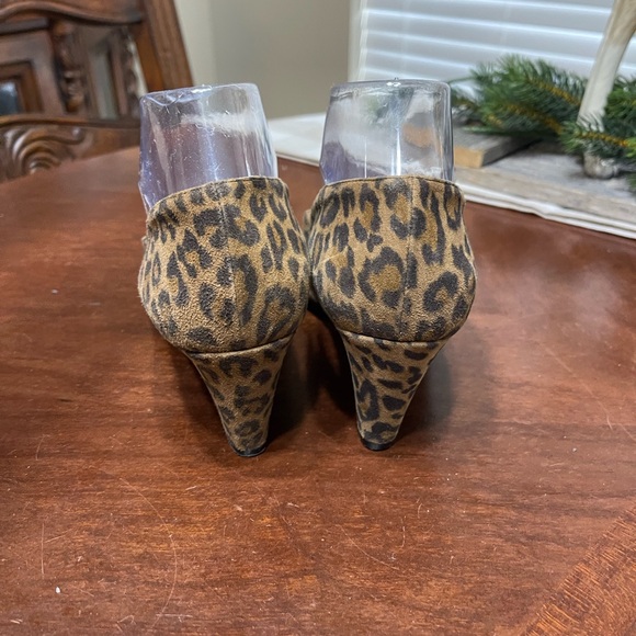 THIERRY RABOTIN Peeptoe Pumps Leopard Suede Heels Shoes ITALY - Picture 4 of 10